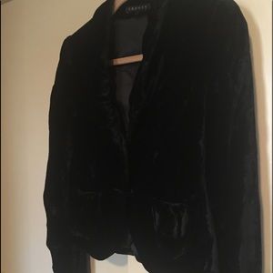 Crushed velvet blazer